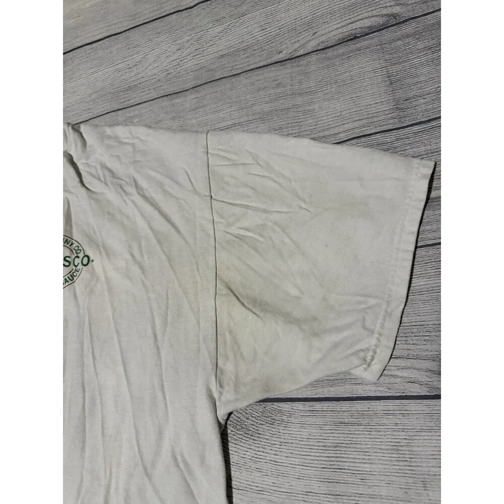 Vintage 90s Tabasco Hot Sauce Graphic T Shirt Rare Design Size 2XL XXL Defects - Picture 4 of 8